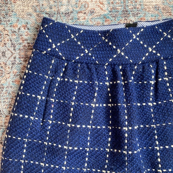 Maeve pleated blue wool skirt size 6 - Picture 2 of 4